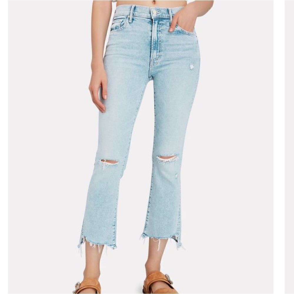 MOTHER The Insider Crop Step Chew Jeans Mentally Elsewhere Size 27